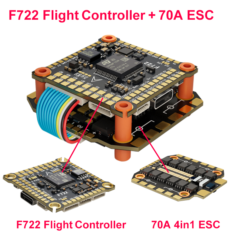 Drone Power Distribution Board - DAKEFPV F722 60A pile ICM42688P F722