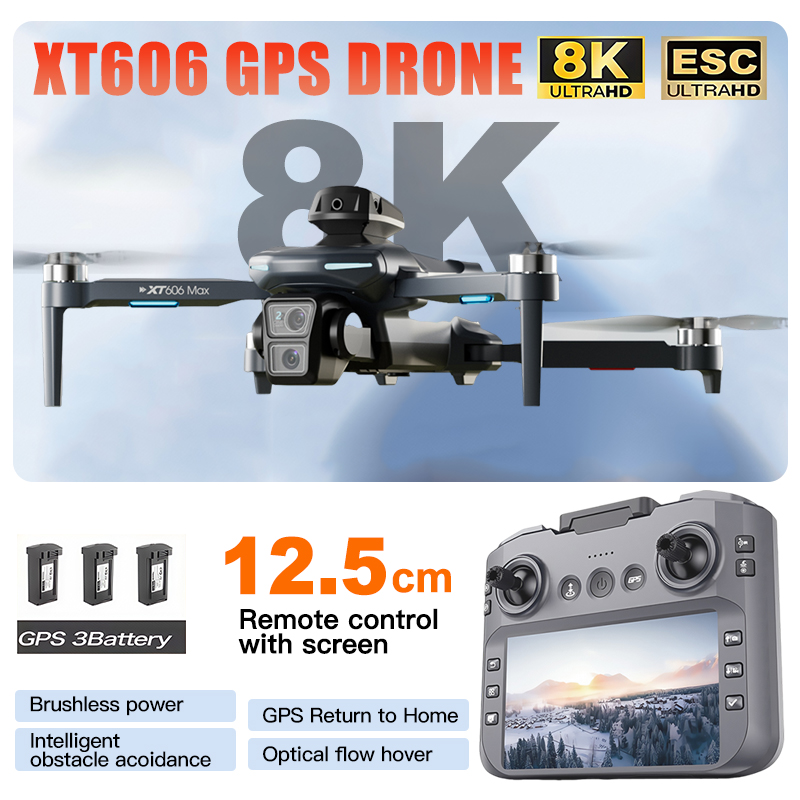 Drone XT606 MAX 3 batteries, c - Jjrc Drone X12 avis et prix