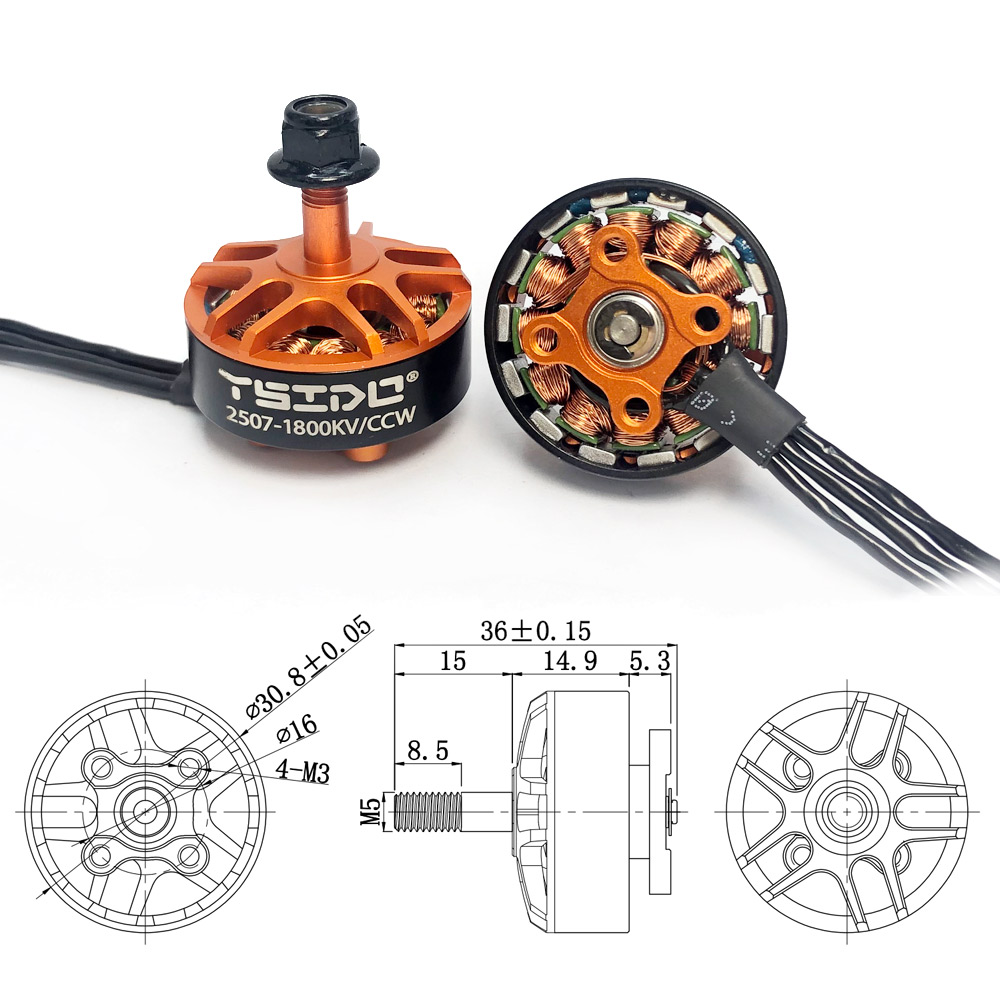 YSIDO 2507 1800KV 3-6S moteur  - Drone Power Distribution Board avis et prix
